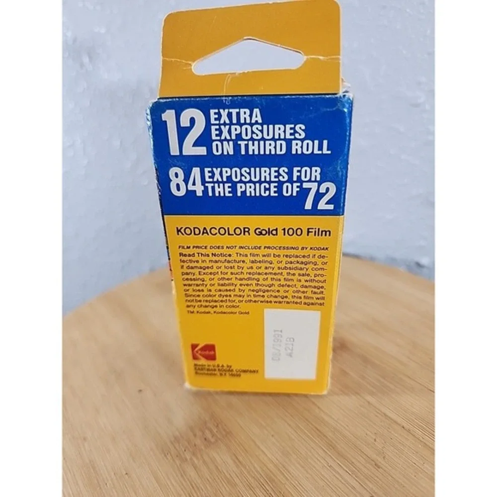 3-Roll Pack KODAK Gold 100 Speed 2- 24 exp 1 36- exp 35mm Color Film VTG 08/1991